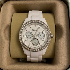 Fossil Watch - White
